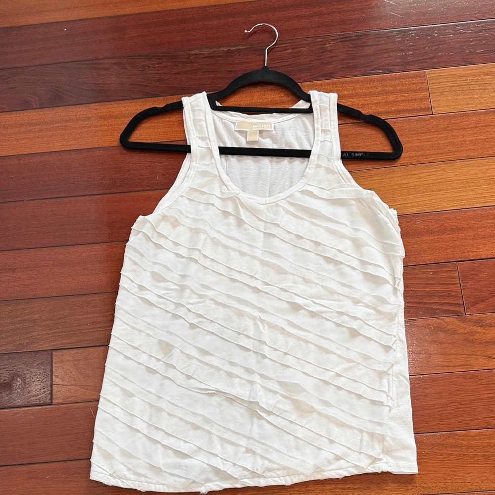 Michael Kors Cream Textured Tank Top